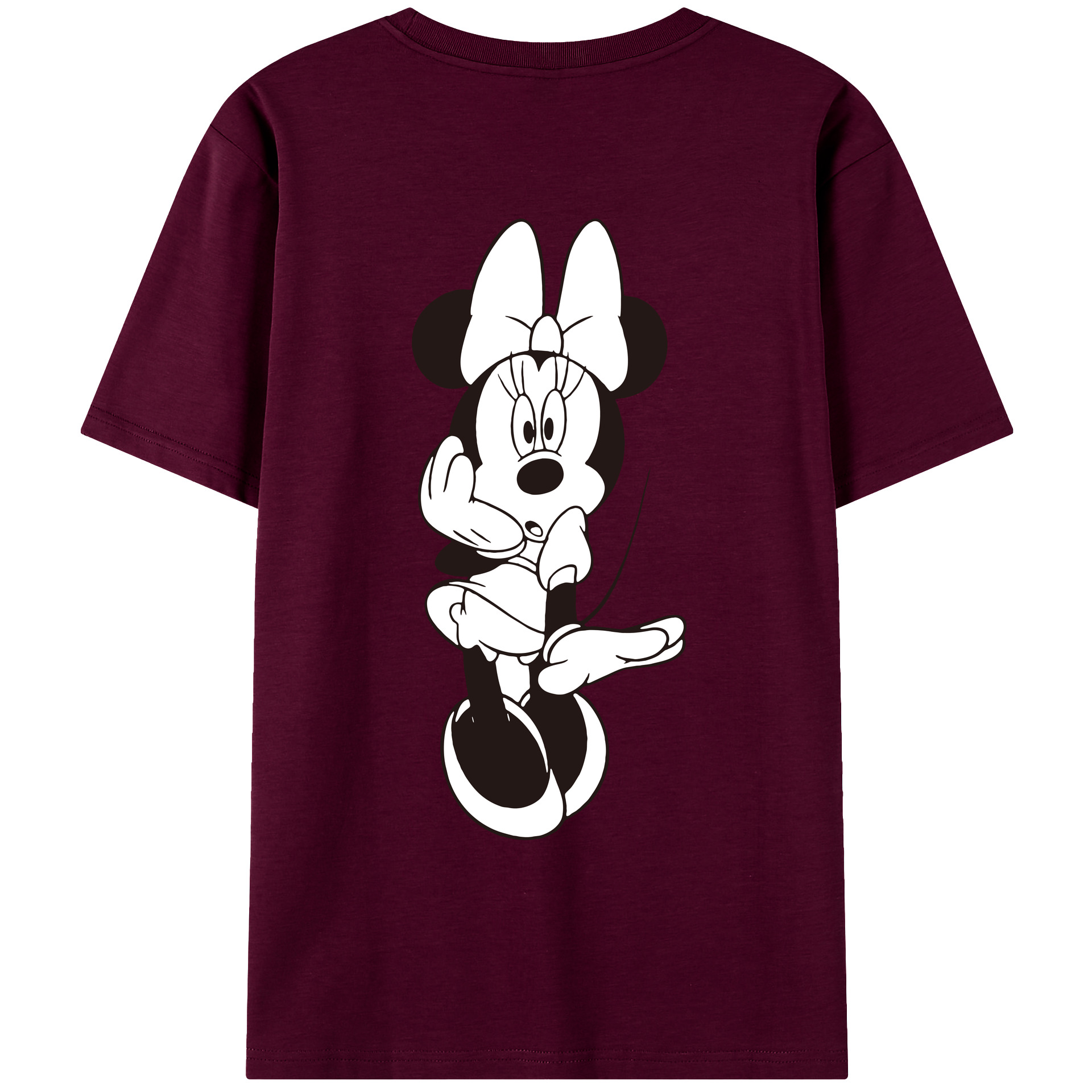 （画像用） ミッキーマウス Mickey Mouse レディース半袖Tシャツ(バックプリント)